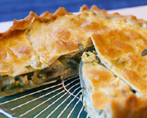 Hearty Savory Chicken & Spinach Pie with Keto-Friendly Crust