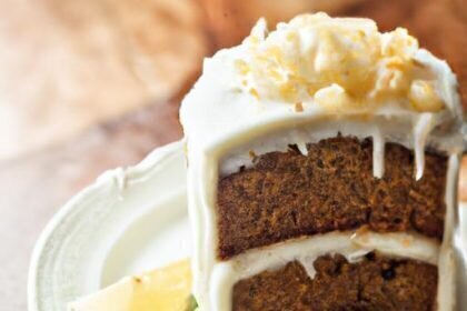 Spiced Gingerbread Layer Cake with Zesty Lemon Frosting