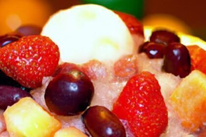 Refreshing Shaved Ice: Sweet Syrup, Fruit & Beans Delight