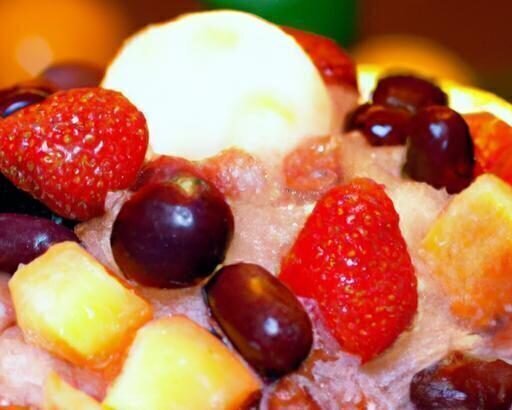 Refreshing Shaved Ice: Sweet Syrup, Fruit & Beans Delight