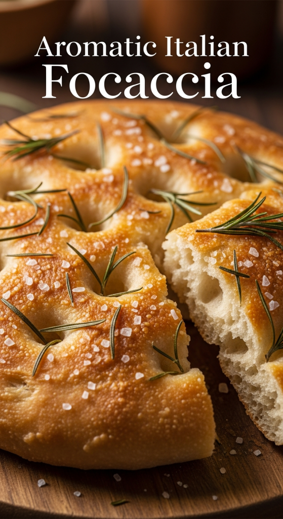 Aromatic Italian Focaccia with Rosemary and Sea Salt Delight
