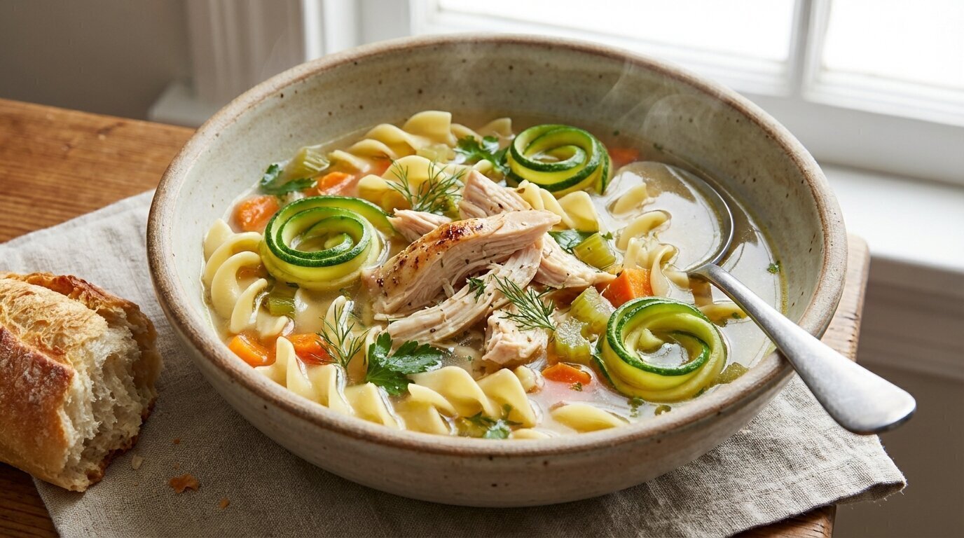 Best Chicken Noodle Soup with Zucchini Swirls: Cozy Comfort