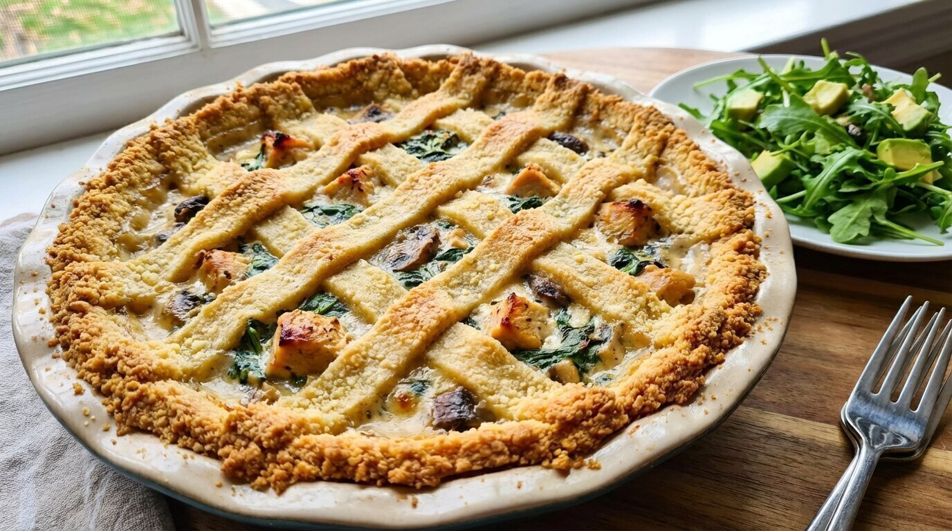 Best Hearty Savory Chicken & Spinach Pie with Keto-Friendly Crust
