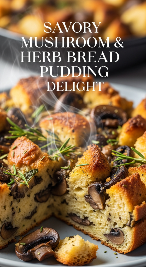 Best Savory Mushroom & Herb Bread Pudding Delight Earthy Elegance