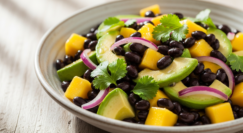 Black Bean Mango & Avocado Salad Recipe: Tropical Twist