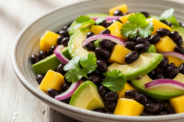 Black Bean Mango & Avocado Salad Recipe: Tropical Twist