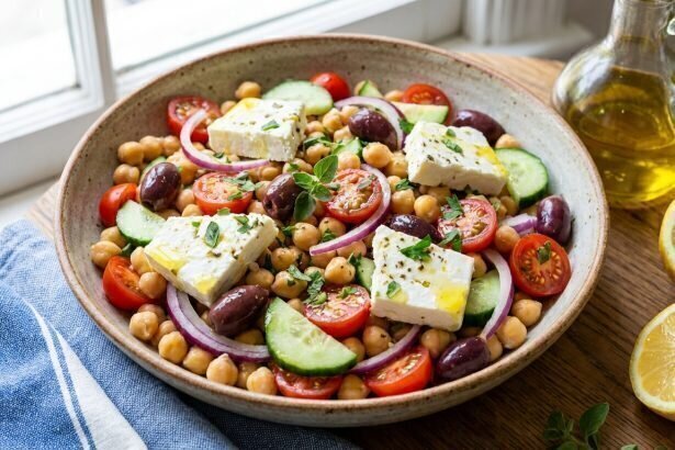 Bright & Zesty Greek Chickpea Salad with Feta Delight