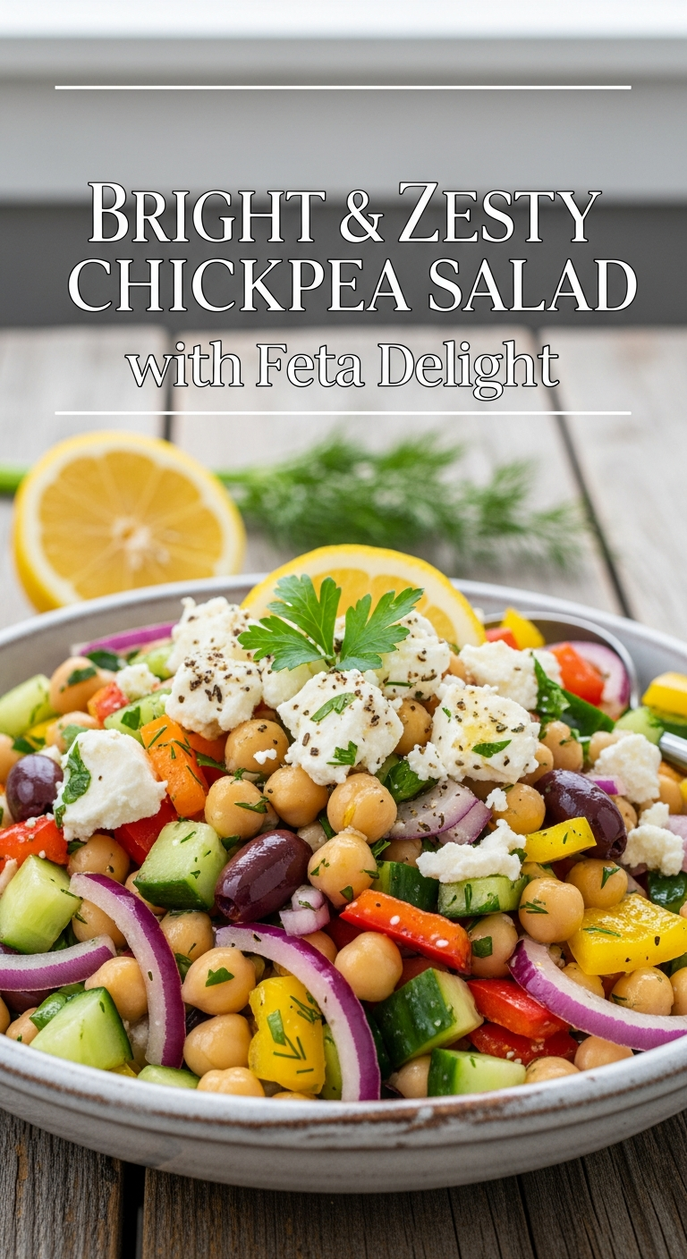 Bright & Zesty Greek Chickpea Salad with Feta Delight