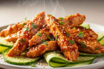 Chilled Chicken Meets Fiery Heat: A Spicy Chili Oil Delight