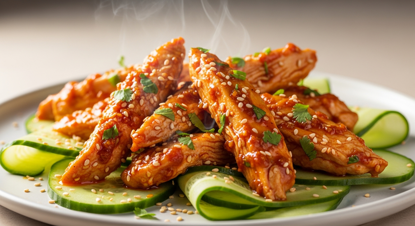 Chilled Chicken Meets Fiery Heat: A Spicy Chili Oil Delight