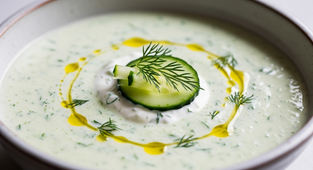 Chilled Creamy Cucumber & Yogurt Soup: Refreshing Delight
