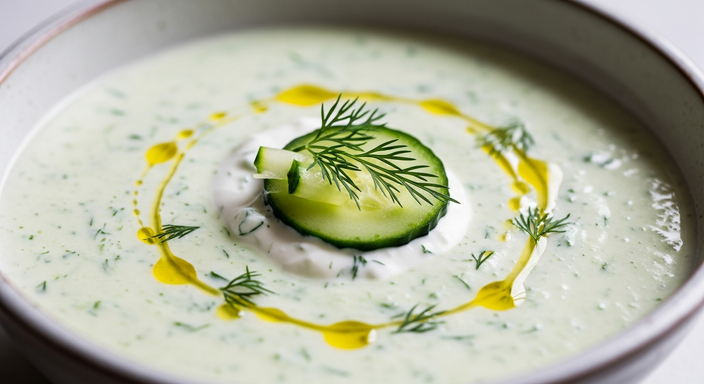 Chilled Creamy Cucumber & Yogurt Soup: Refreshing Delight
