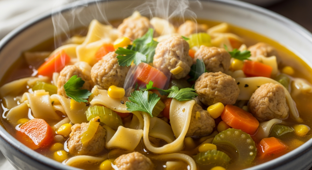 Cozy Up: Vegan “Chicken” Noodle Soup with Soy Curls Delight