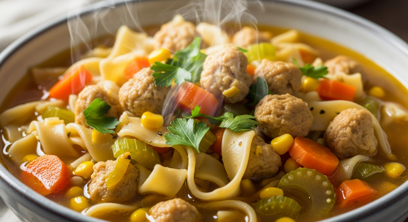Cozy Up: Vegan “Chicken” Noodle Soup with Soy Curls Delight