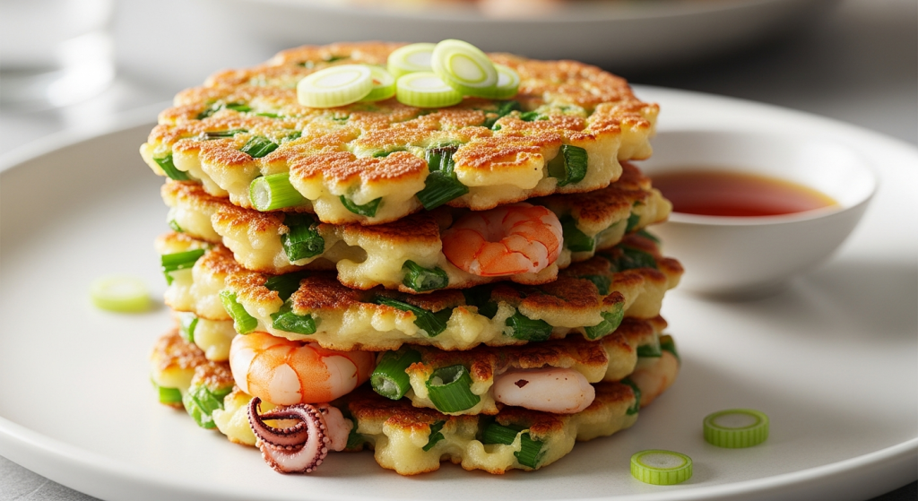 Crispy Seafood & Scallion Pancakes: A Flavorful Delight