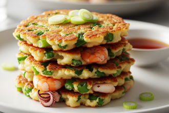 Crispy Seafood & Scallion Pancakes: A Flavorful Delight