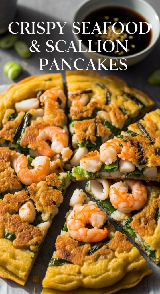 Crispy Seafood & Scallion Pancakes: A Flavorful Delight