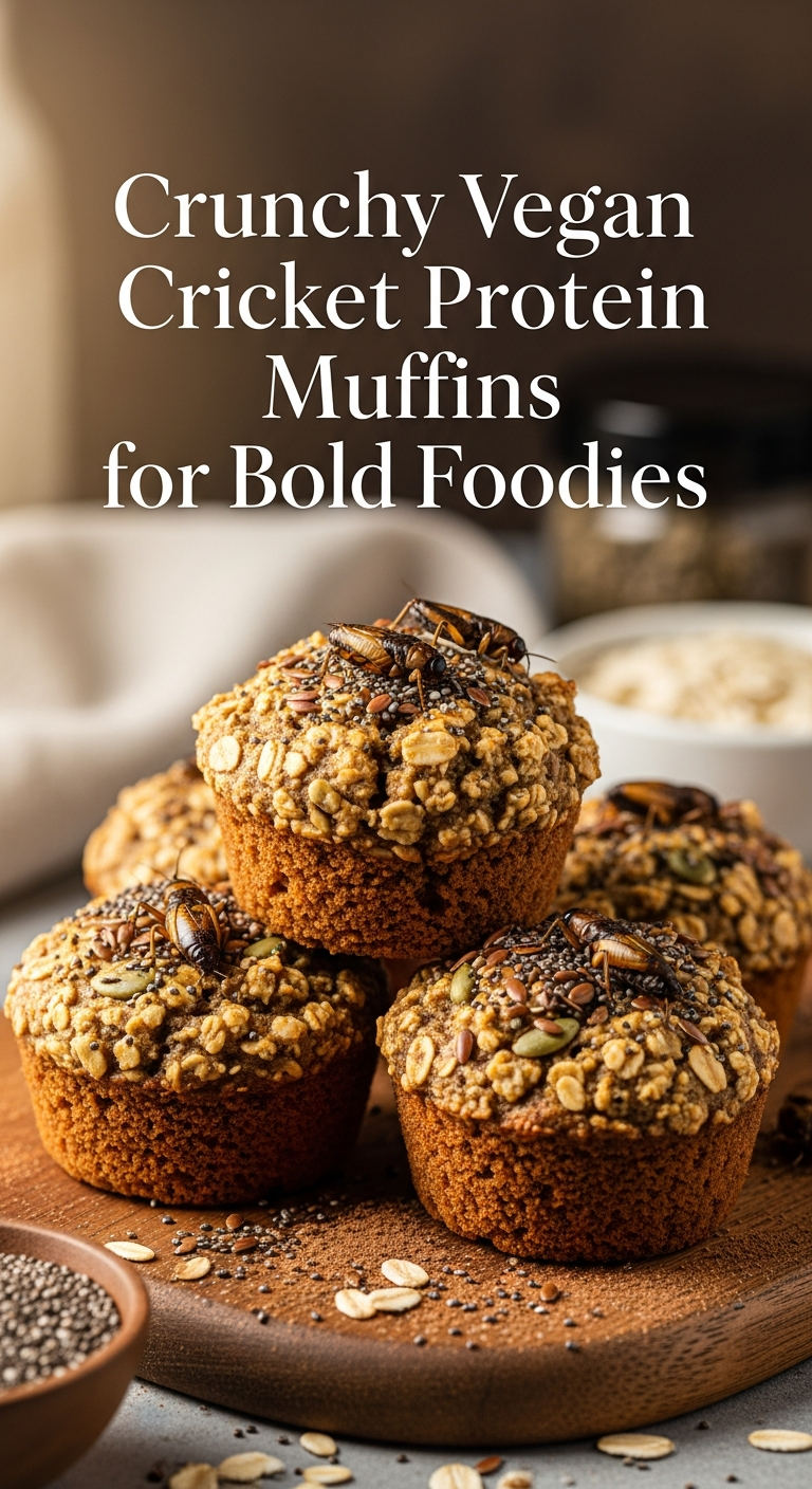 Crunchy Vegan Cricket Protein Muffins for Bold Foodies