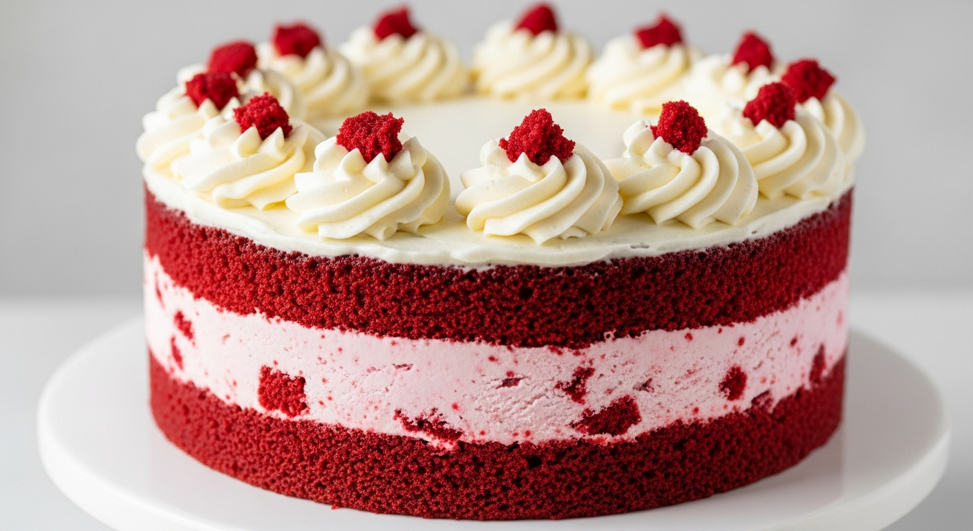 Decadent Red Velvet Ice Cream Cake: A Sweet Twist Unveiled