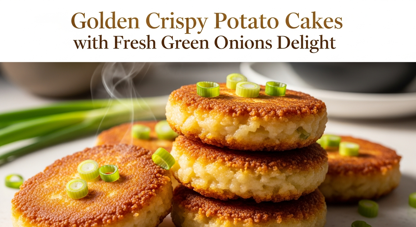 Delicious Golden Crispy Potato Cakes with Fresh Green Onions Delight