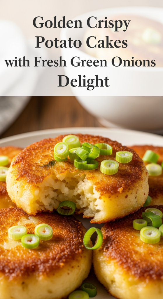 Delicious Golden Crispy Potato Cakes with Fresh Green Onions Delight