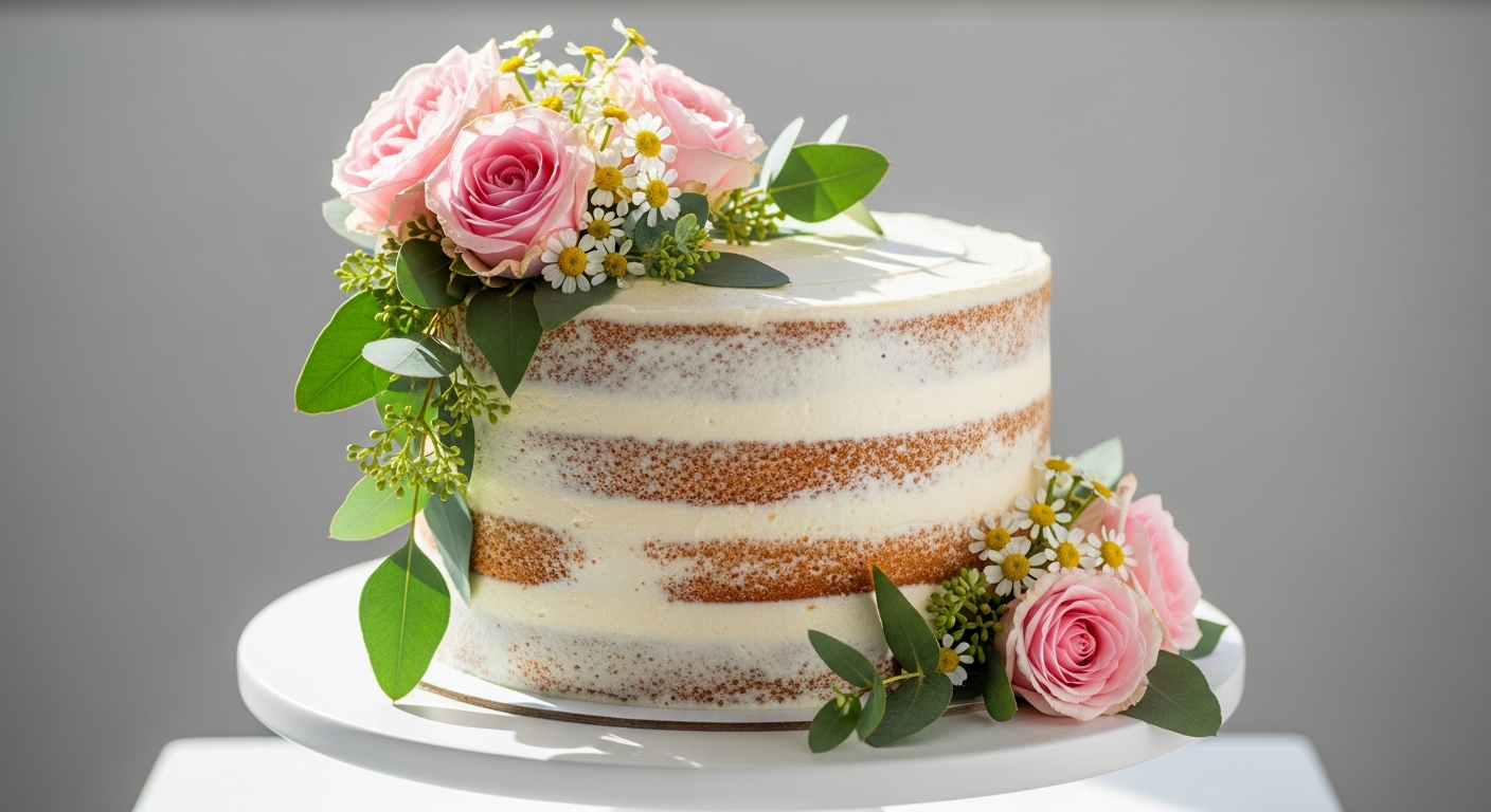 Elegant Naked Cakes Adorned with Fresh Flowers: A Guide