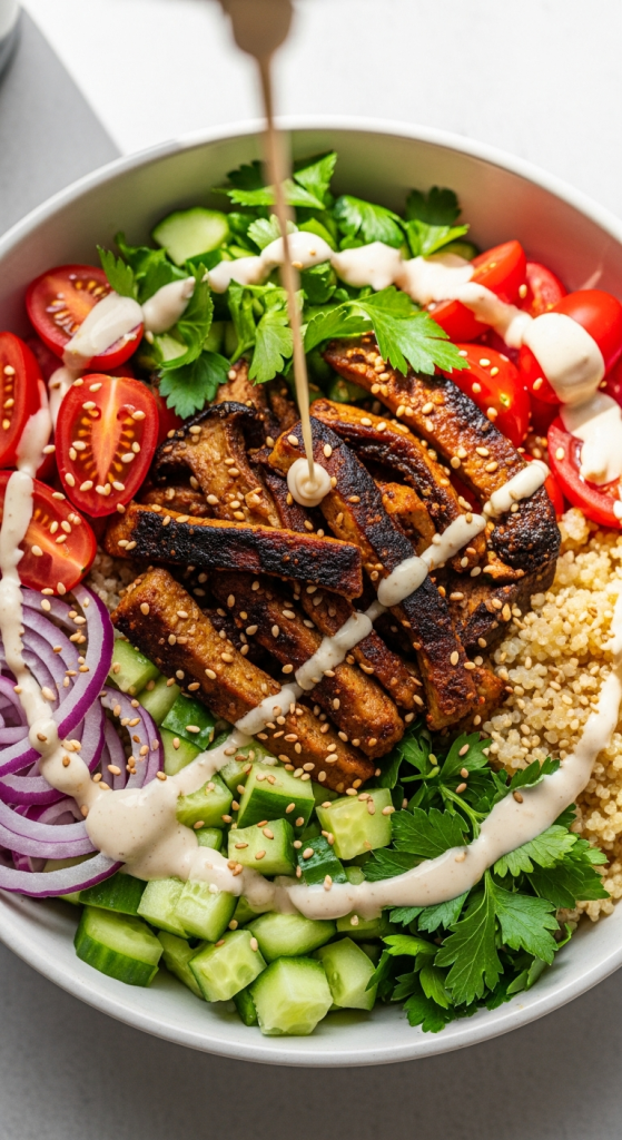Flavor-Packed Best Vegan Shawarma Bowls with Creamy Tahini Sauce