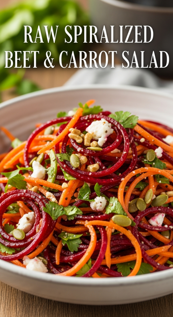 Healthy Raw Spiralized Beet & Carrot Salad Recipe: Twist Into Health