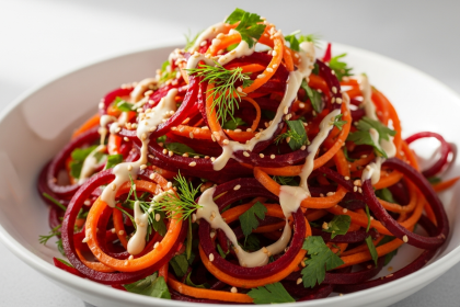 Healthy Raw Spiralized Beet & Carrot Salad Recipe: Twist Into Health
