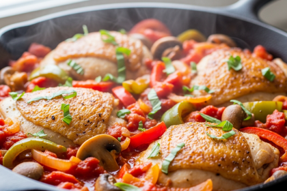 Healthy Skillet Chicken Cacciatore: Light & Flavorful Twist