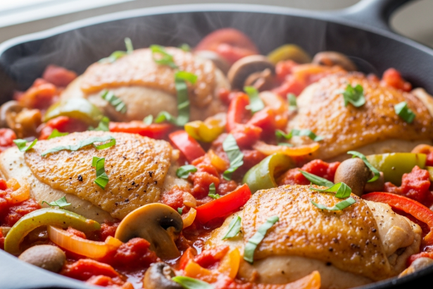 Healthy Skillet Chicken Cacciatore: Light & Flavorful Twist