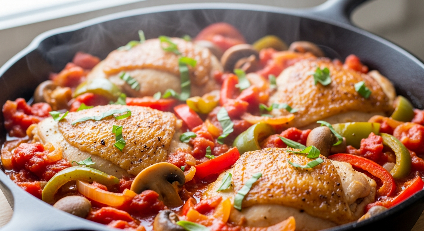 Healthy Skillet Chicken Cacciatore: Light & Flavorful Twist
