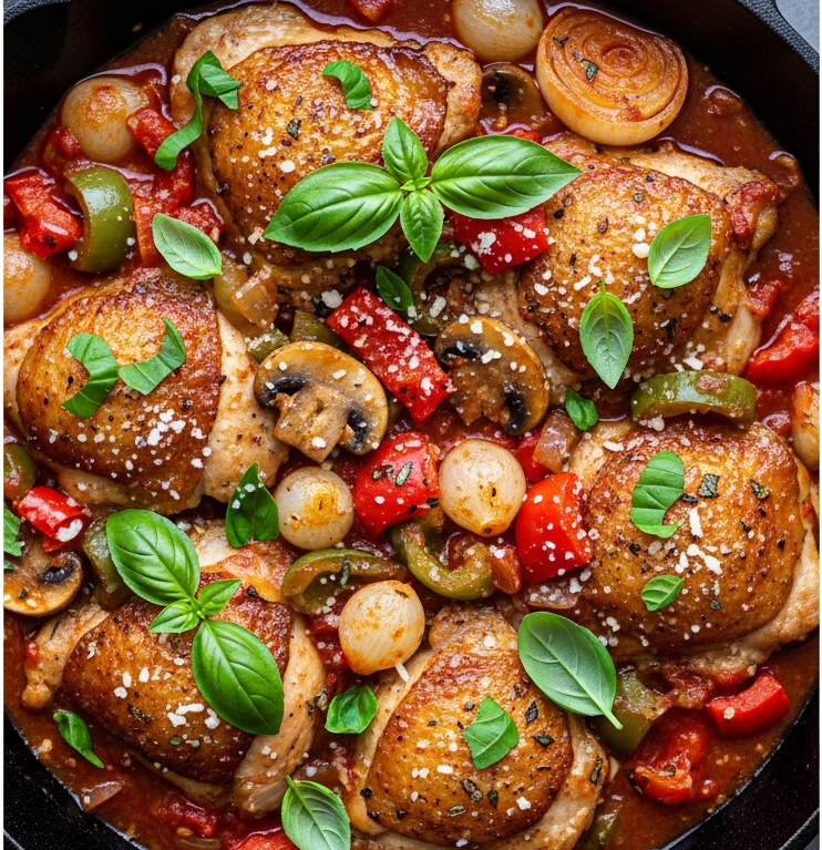 Healthy Skillet Chicken Cacciatore: Light & Flavorful Twist