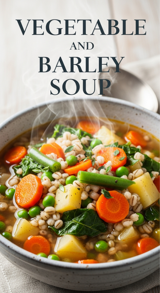 Hearty Delicious Vegetable and Barley Soup Nutritious Comfort in a Bowl