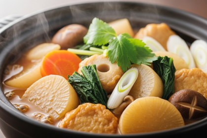 Hearty One-Pot Winter Stew with Fish Cakes & Daikon Delight