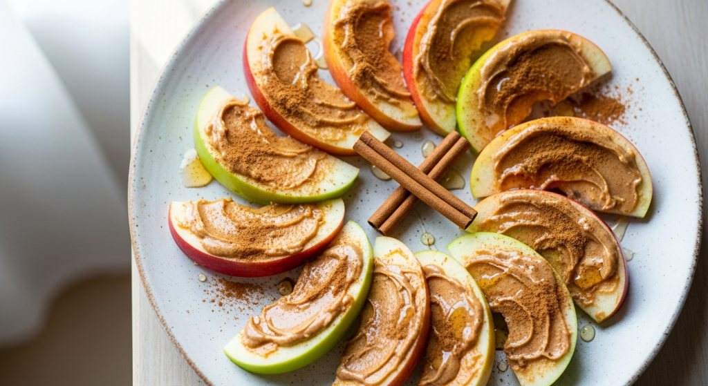 Irresistible Crunchy Apple Slices with Almond Butter & Cinnamon Twist