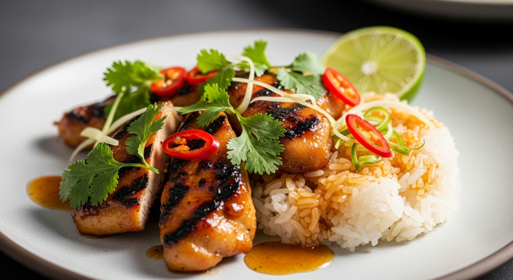 Irresistible Savor Sticky Rice Paired with Zesty Grilled Lemongrass Chicken