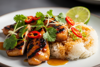 Irresistible Savor Sticky Rice Paired with Zesty Grilled Lemongrass Chicken