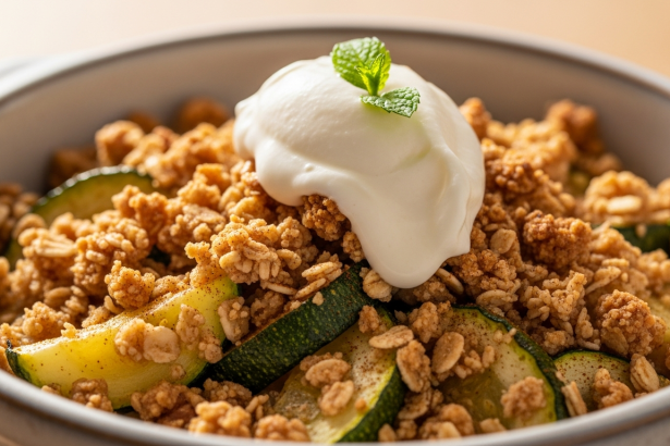 Low-Carb Apple Crisp: Zucchini & Chayote Twist Delight