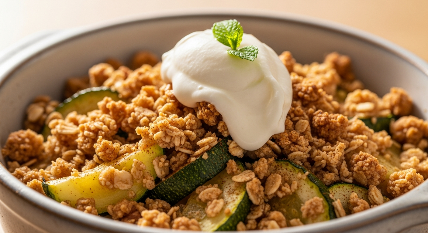 Low-Carb Apple Crisp: Zucchini & Chayote Twist Delight