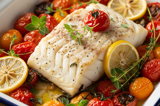 One-Pan Baked Cod with Tomatoes: Mediterranean Magic