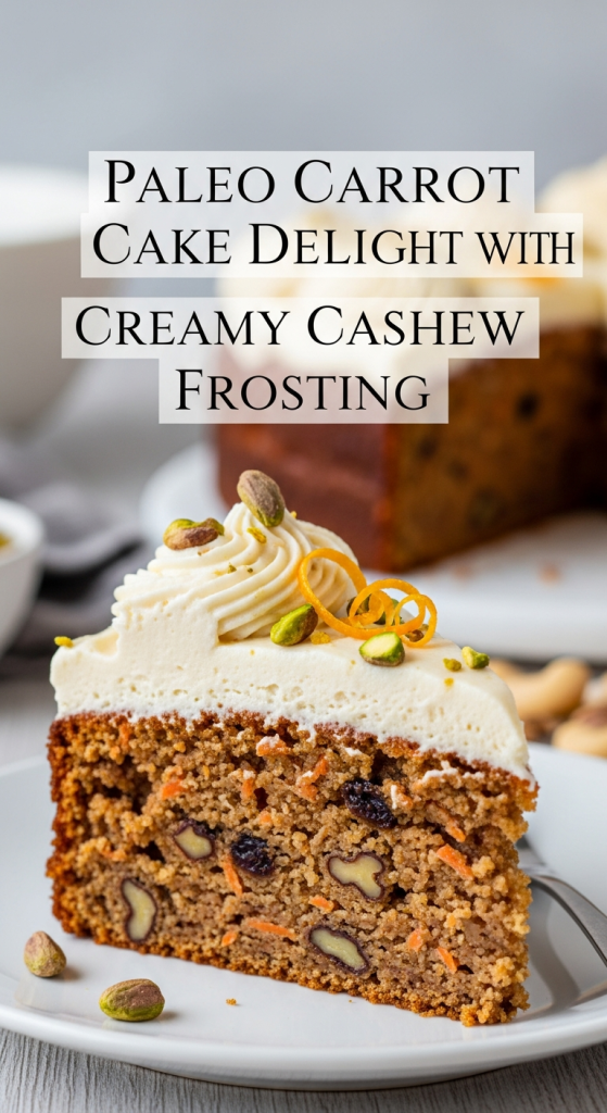 Paleo Carrot Cake Delight with Creamy Cashew Frosting