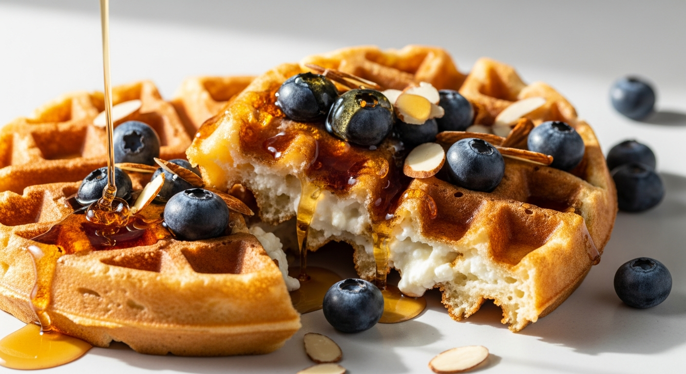 Power-Packed Cottage Cheese Waffles A High-Protein Twist