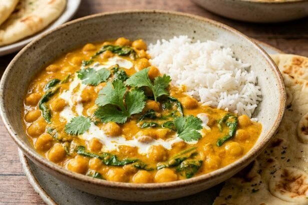 Quick & Creamy Chickpea Spinach Curry: Ready in 15 Minutes
