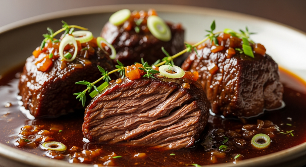 Rich & Tender Braised Beef in a Luscious Dark Sweet Sauce