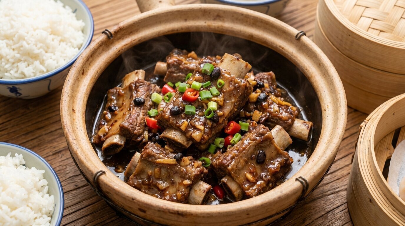 Savor Steamed Beef Ribs in Savory Black Bean Sauce Delight