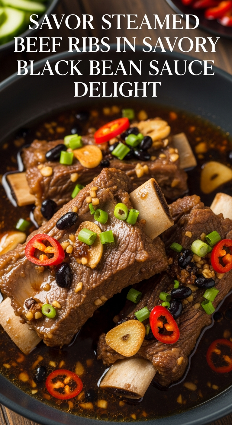 Savor Steamed Beef Ribs in Savory Black Bean Sauce Delight
