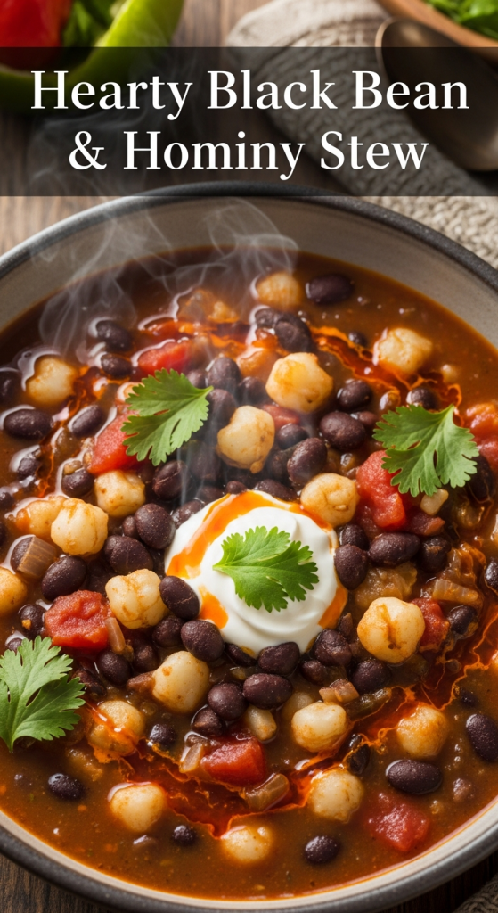 Simple Hearty Black Bean & Hominy Stew A Wholesome Comfort Bowl