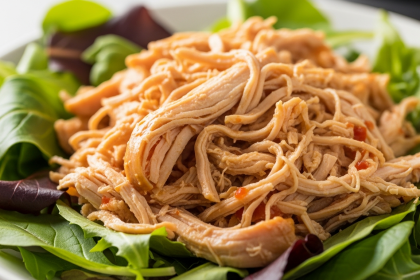 Tender Slow Cooker Pulled Chicken Perfect for Fresh Salads