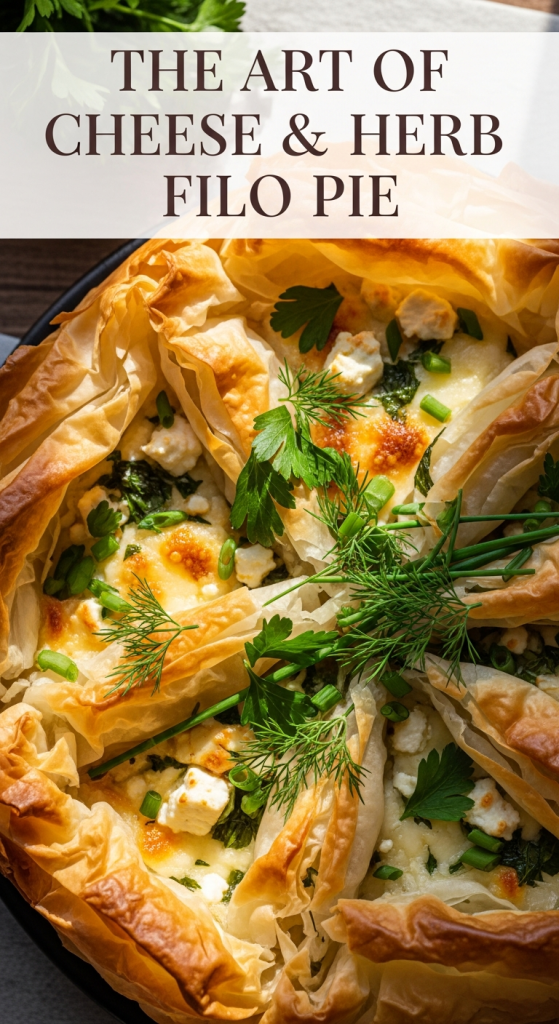The Art of Cheese & Herb Filo Pie Flaky Layers of Delight